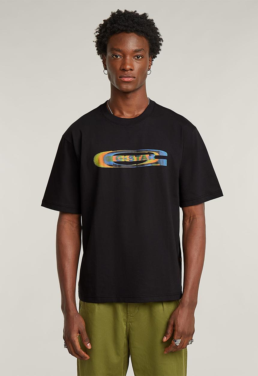 G-STAR - Color Shift Old Skool Logo Boxy R T - Dk Black