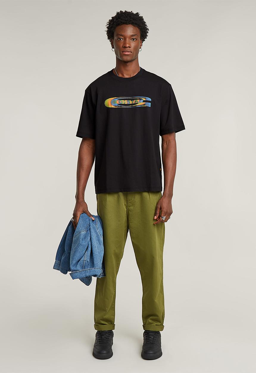 G-STAR - Color Shift Old Skool Logo Boxy R T - Dk Black