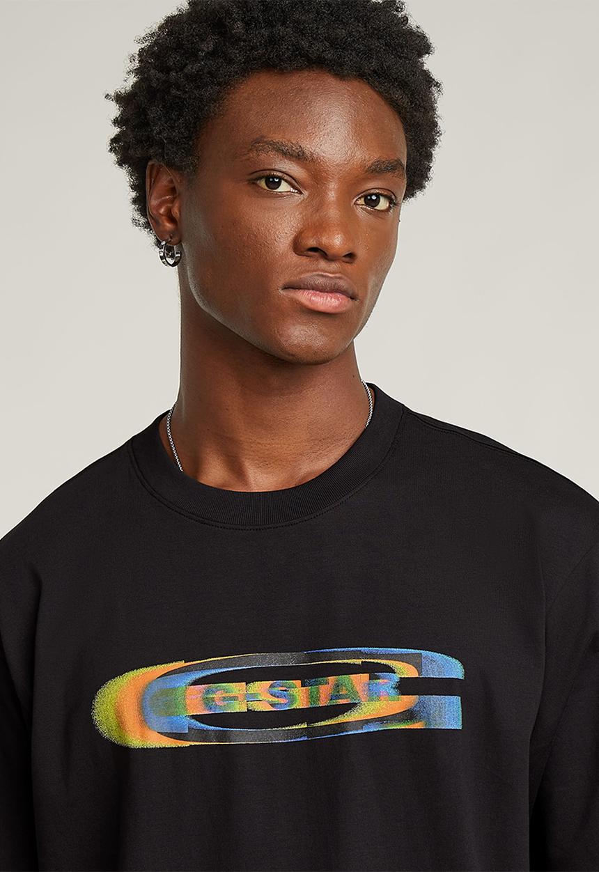 G-STAR - Color Shift Old Skool Logo Boxy R T - Dk Black