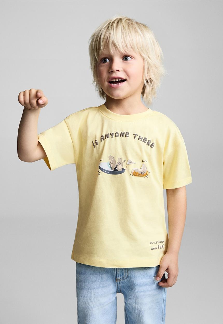 MANGO - T-shirt hipos - yellow
