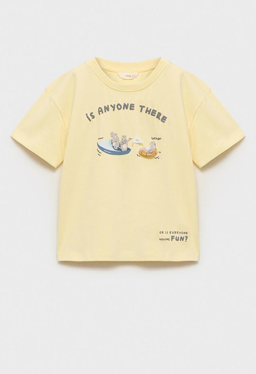 MANGO - T-shirt hipos - yellow
