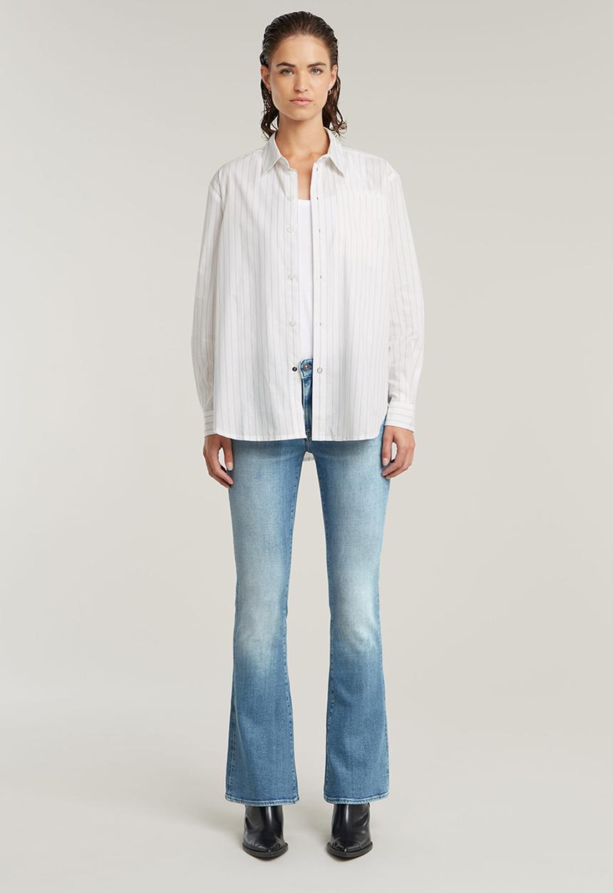 G-STAR - Summer Bf Shirt Long Sleeve Wmn - Plein Air Claire Stripe
