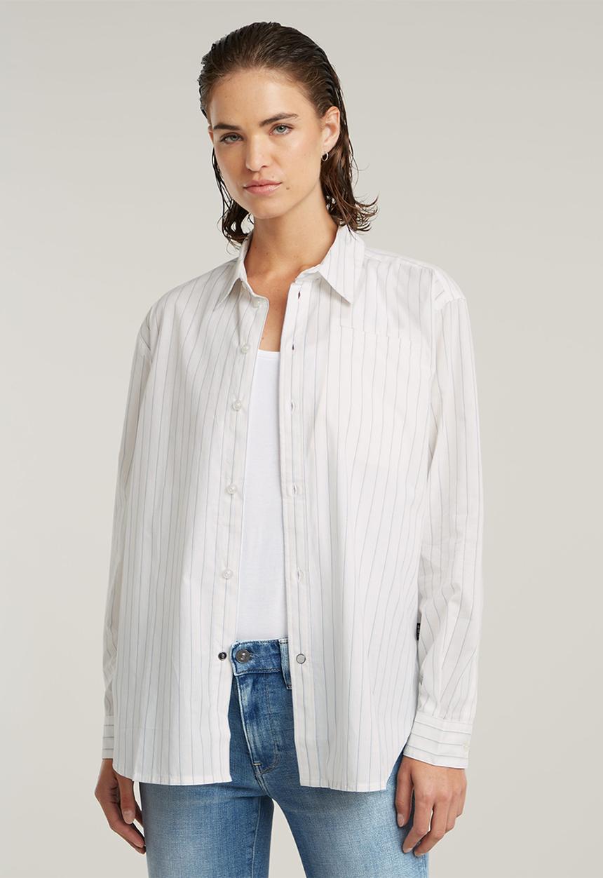 G-STAR - Summer Bf Shirt Long Sleeve Wmn - Plein Air Claire Stripe