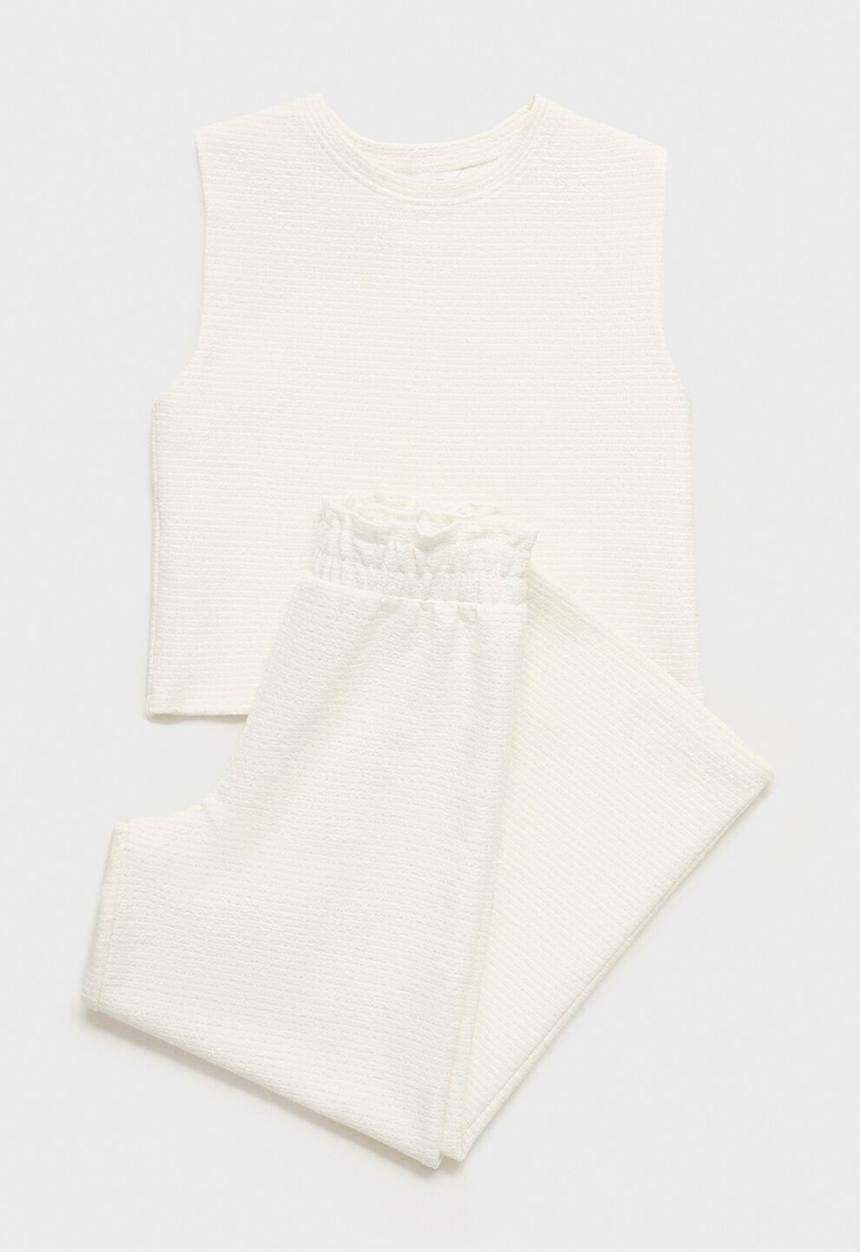 MANGO - Trousers luri - natural