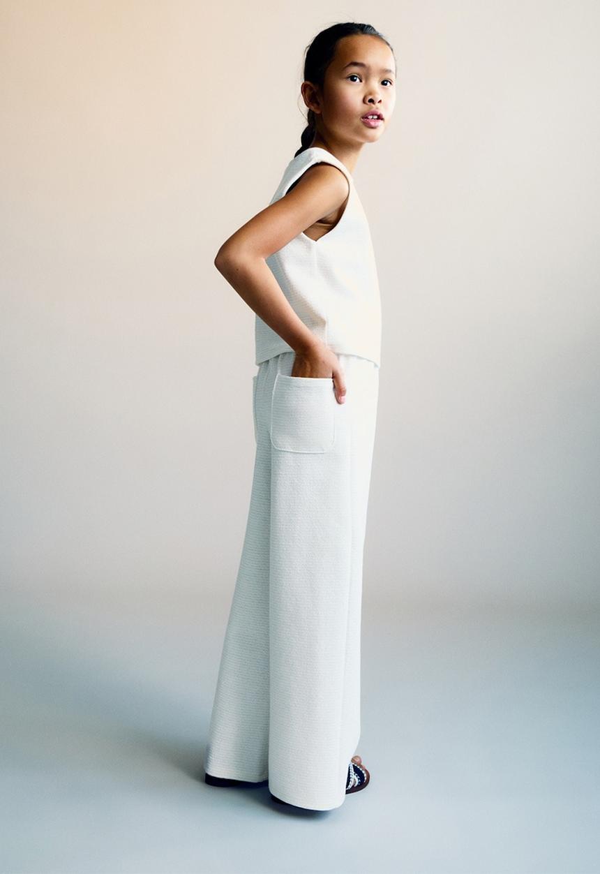 MANGO - Trousers luri - natural