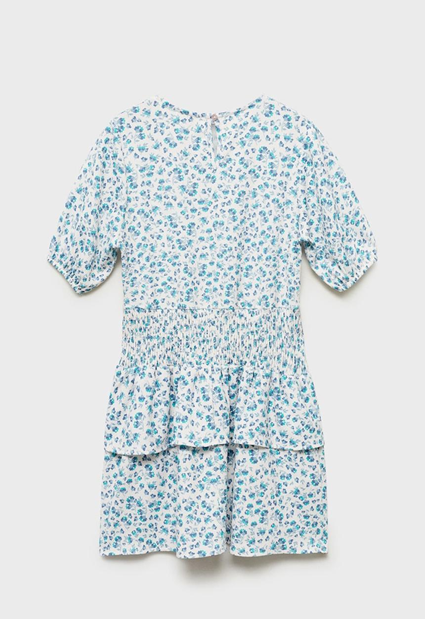 MANGO - Dress aitana - white & blue 