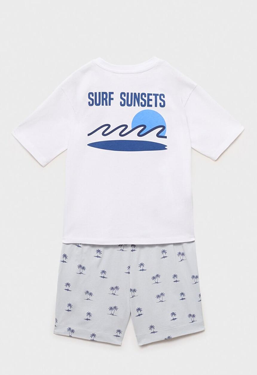 MANGO - Pyjama sunset - white