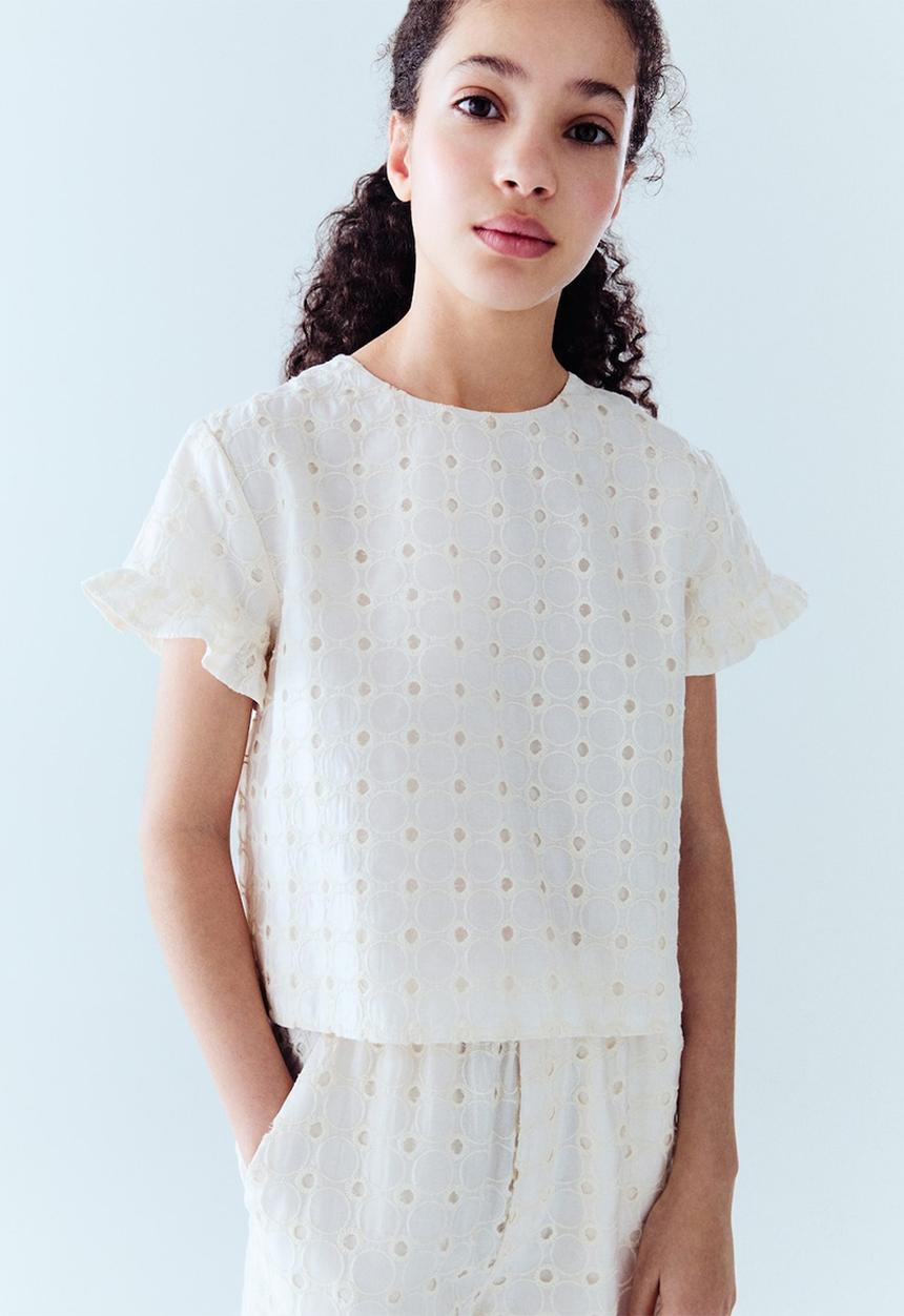 MANGO - Blouse fina - light beige