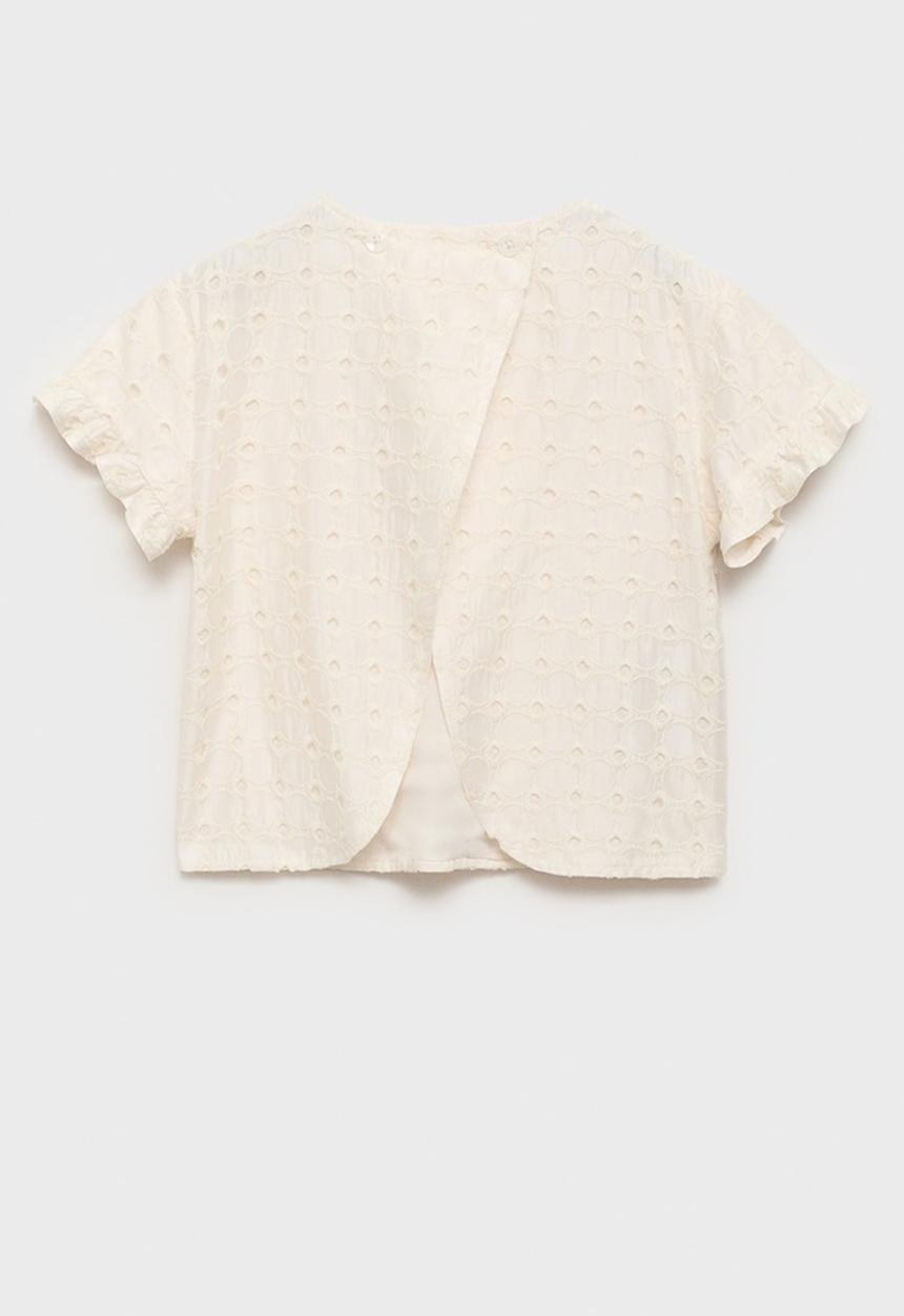MANGO - Blouse fina - light beige