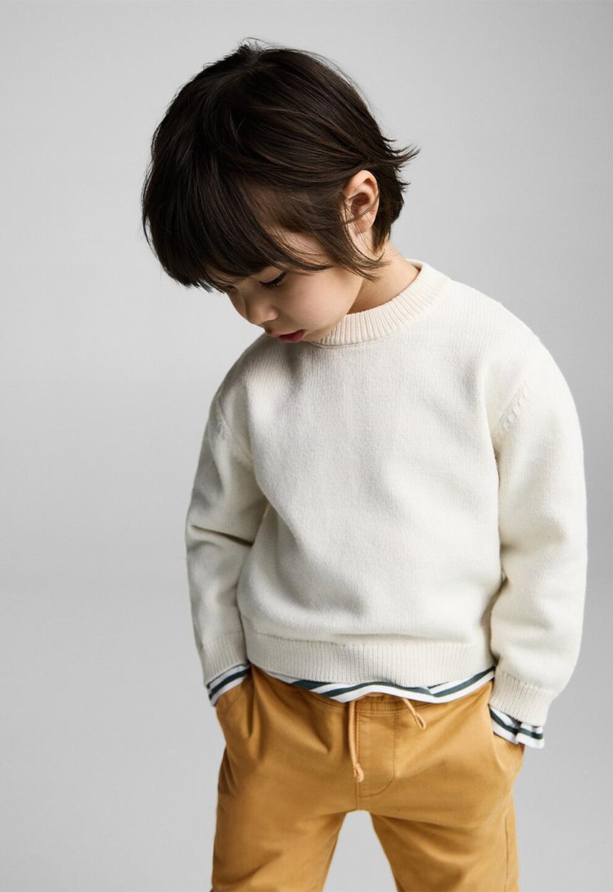 MANGO - Trousers cord - medium yellow