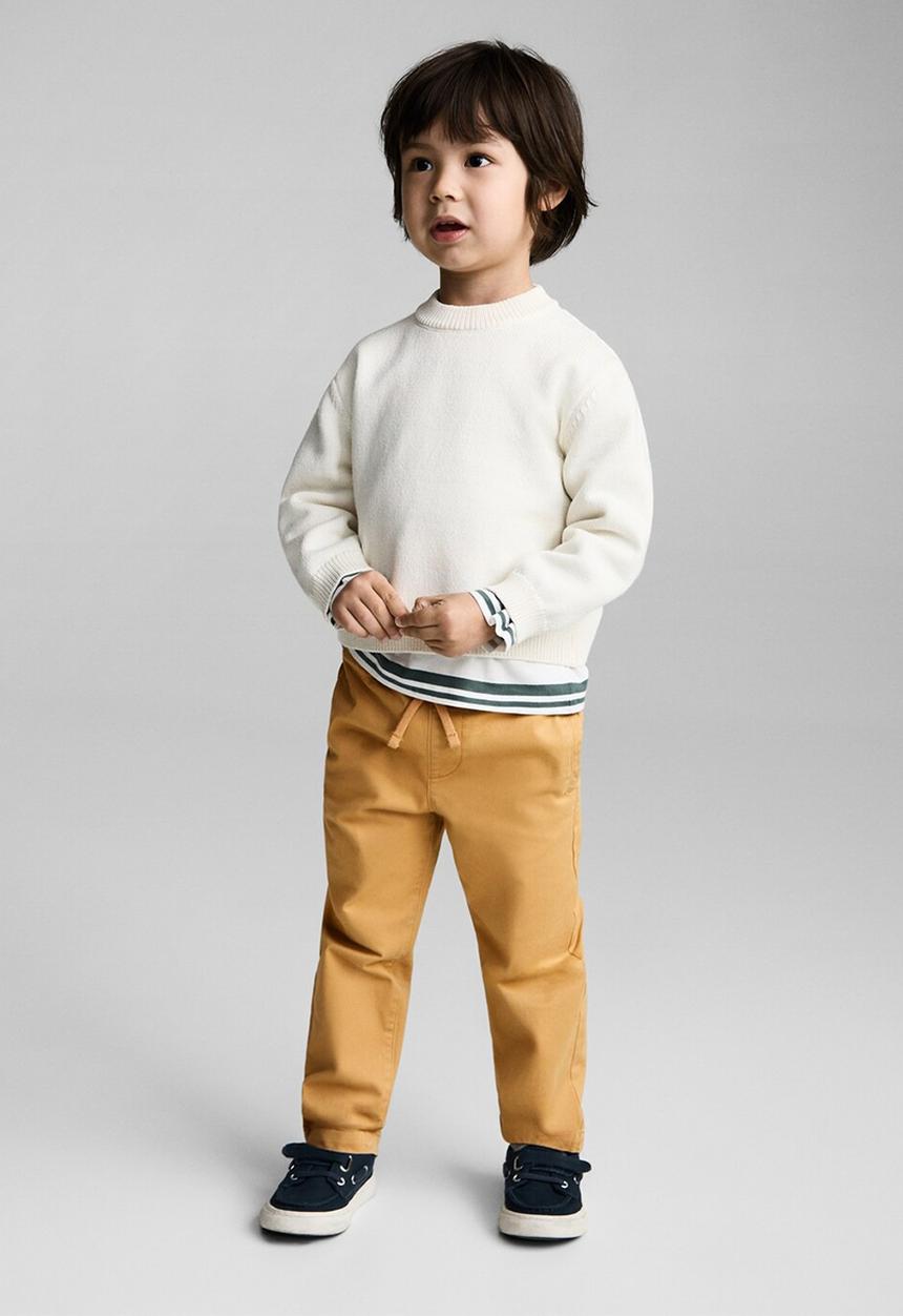 MANGO - Trousers cord - medium yellow