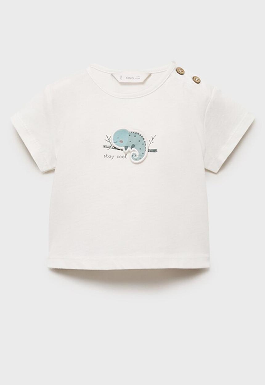 MANGO - T-shirt camaleon - natural