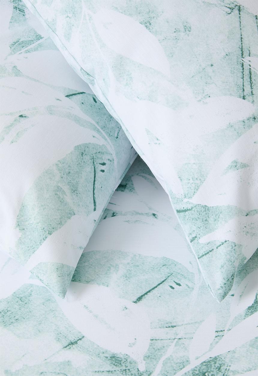 Horrockses - Mereece Leaves Duvet Set - Green & White