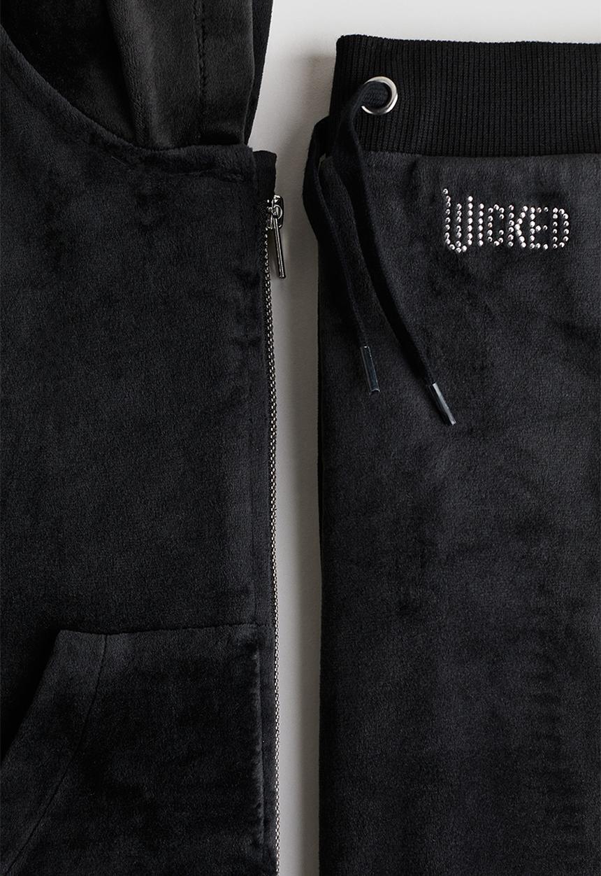 H&M - 2-Piece velour set - black wicked