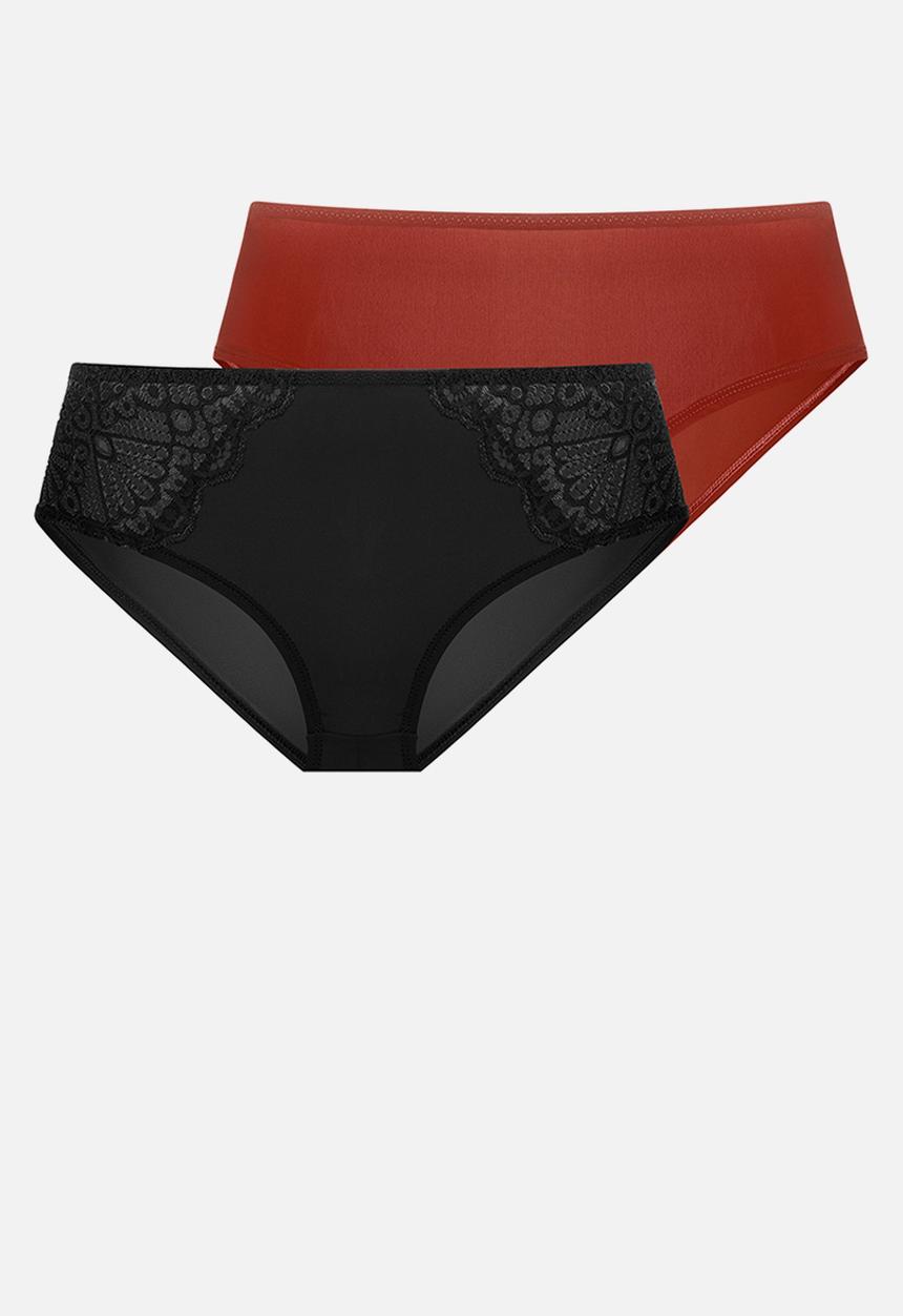 DORINA - Plus Lorena hipster classic - black/coral