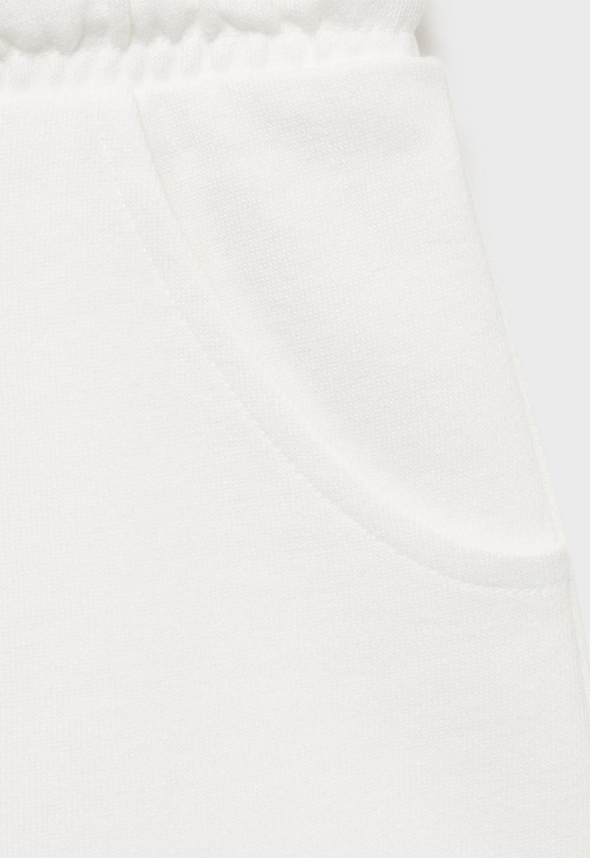 MANGO - Shorts lea - white