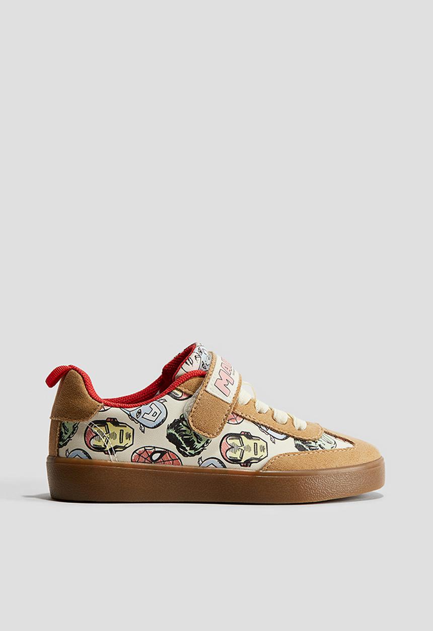 H&M - Printed trainers - beige/marvel comics
