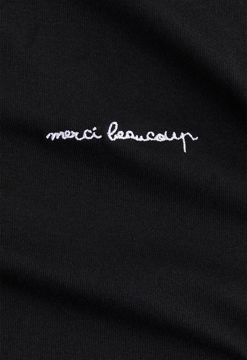 H&M - Fitted T-shirt - black/merci beaucoup