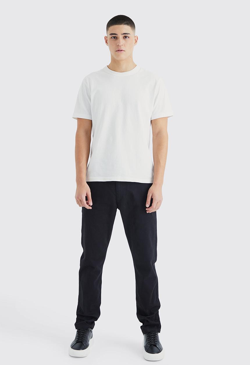 boohooMAN - Fixed Waist Slim Chino Trouser - Black