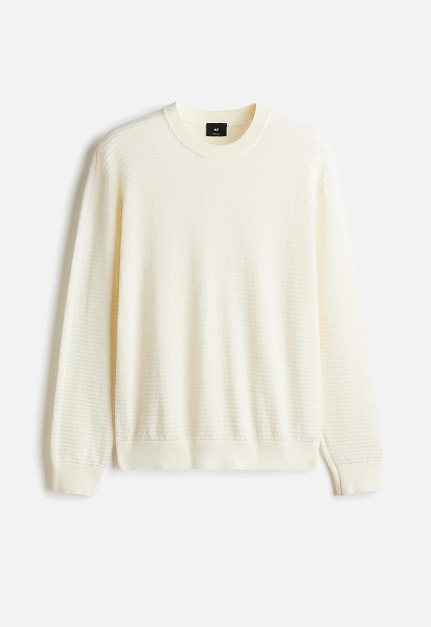 H&M - Regular fit textured-knit jumper - cream