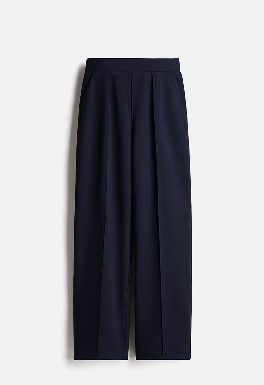 H&M - High-waisted tailored trousers - navy blue