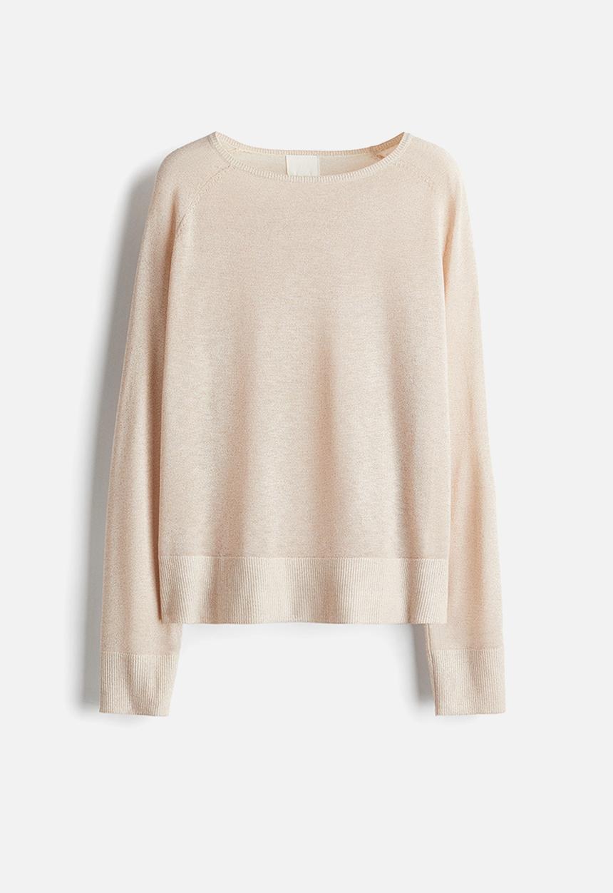 H&M - Glittery jumper - light beige