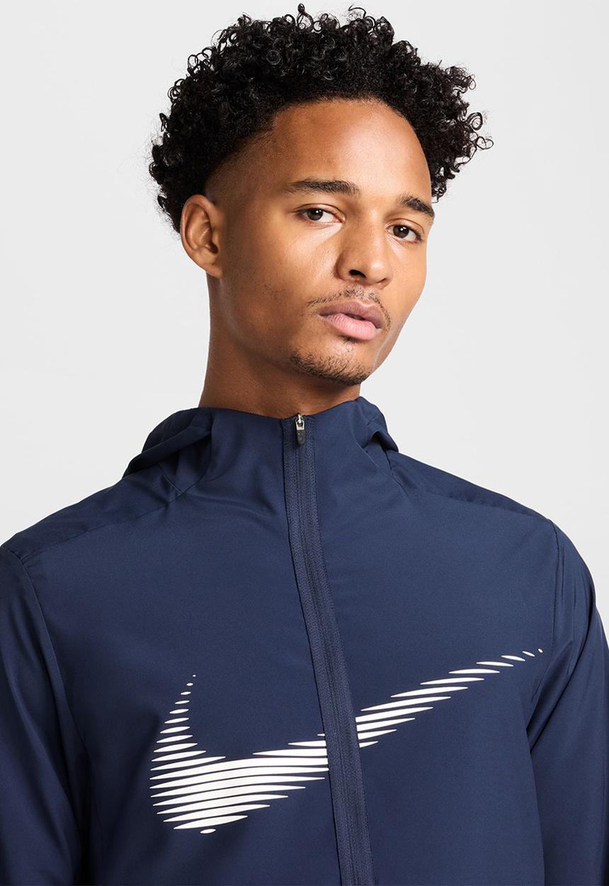 M Nk Df Form Hd Jkt Swoosh - Obsidian/White