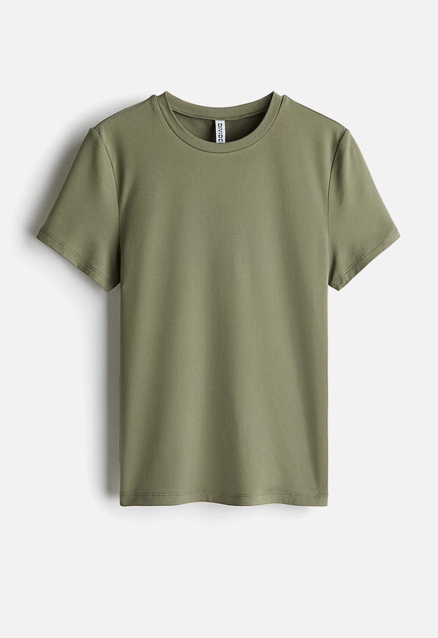 H&M - Fitted T-shirt - khaki green
