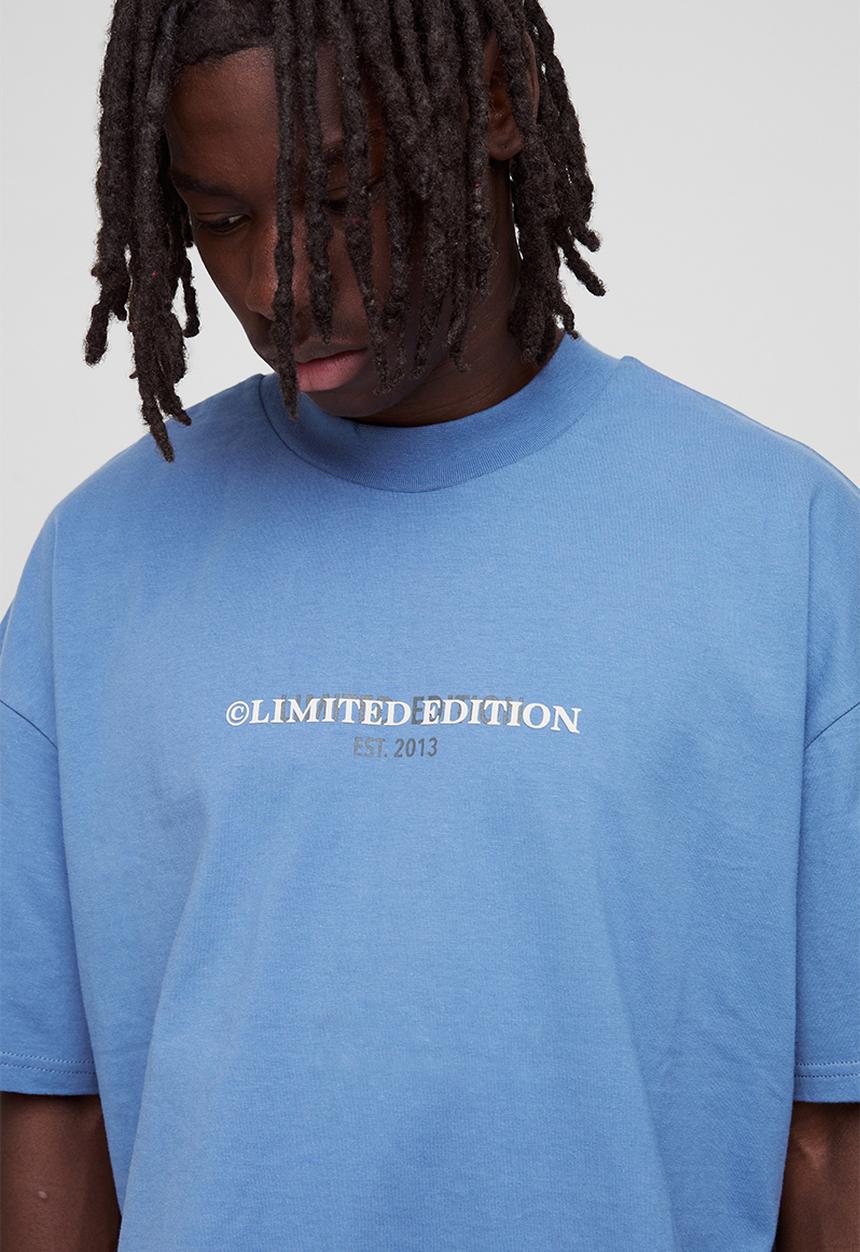 boohooMAN - Oversized Limited Heavy T-shirt - Dusty Blue