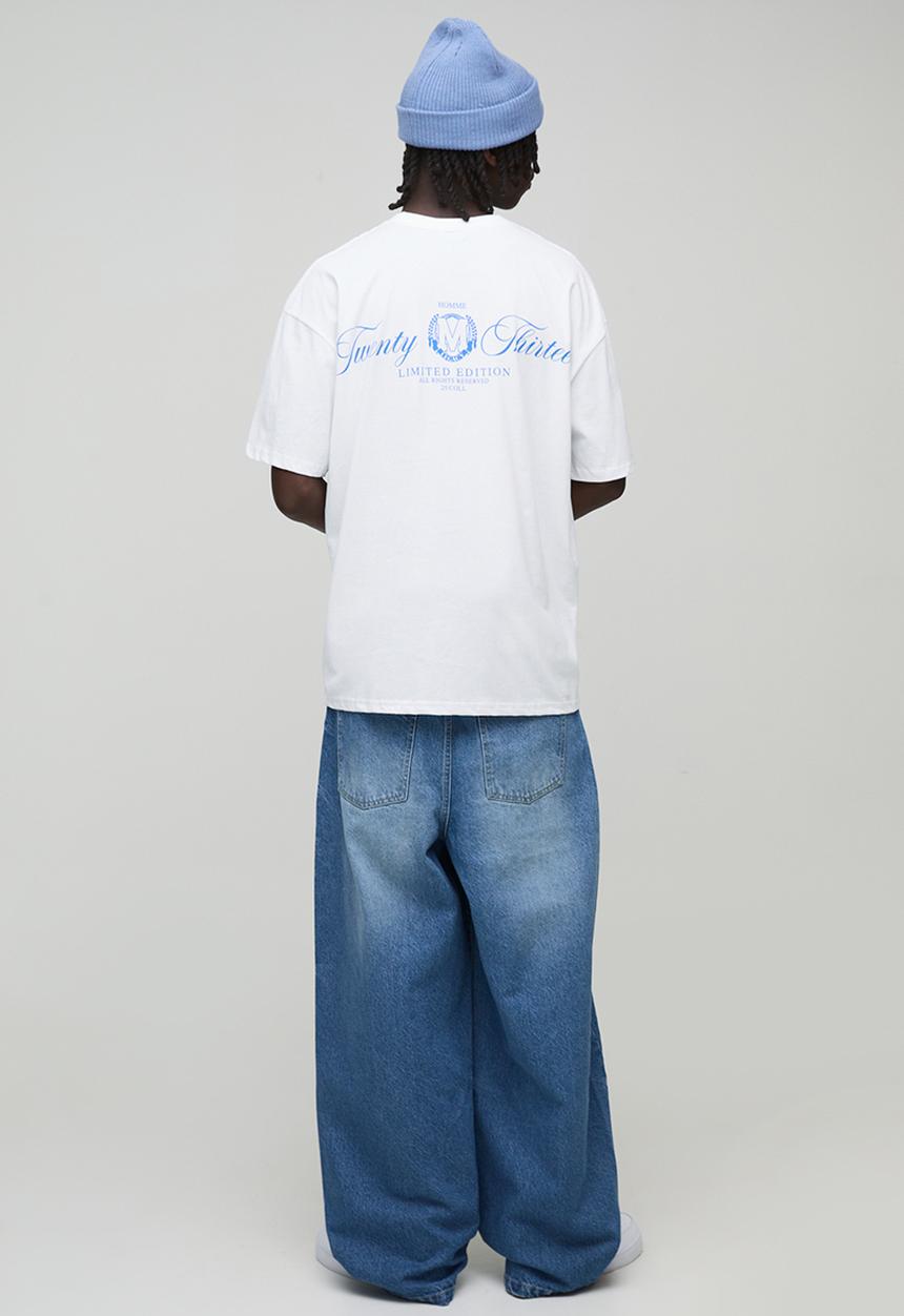 boohooMAN - Oversized Limited Edition Printed T-Shirt - white