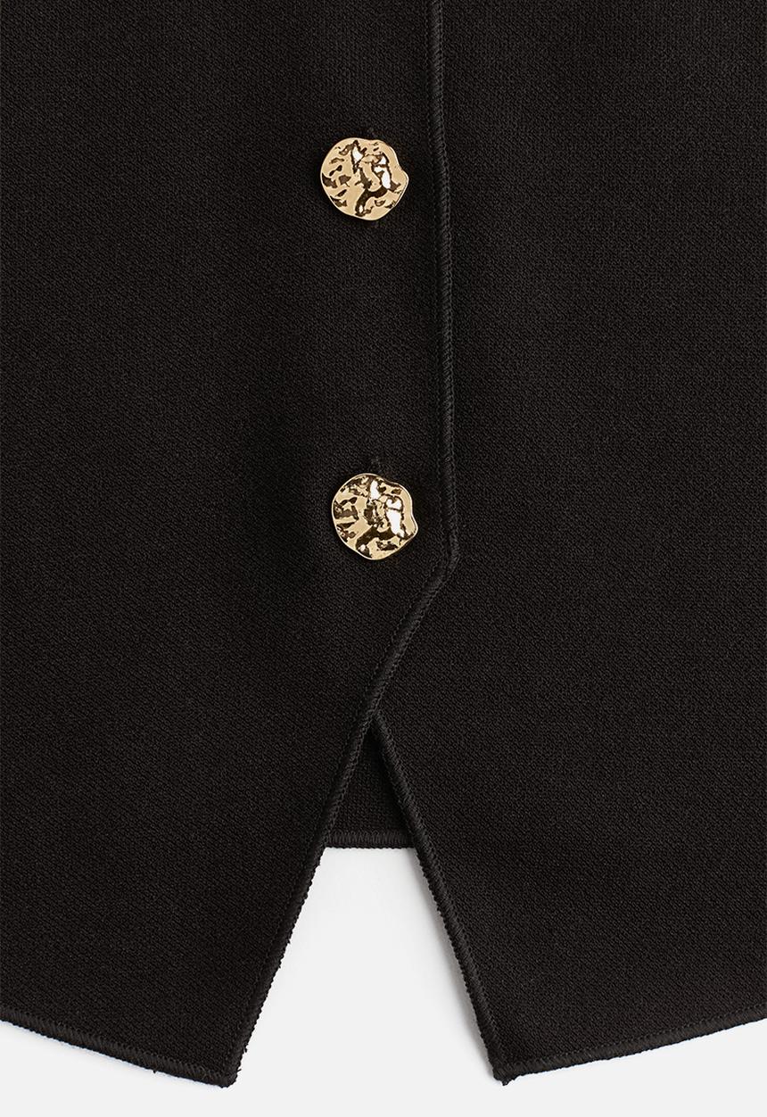 H&M - Jersey waistcoat - black