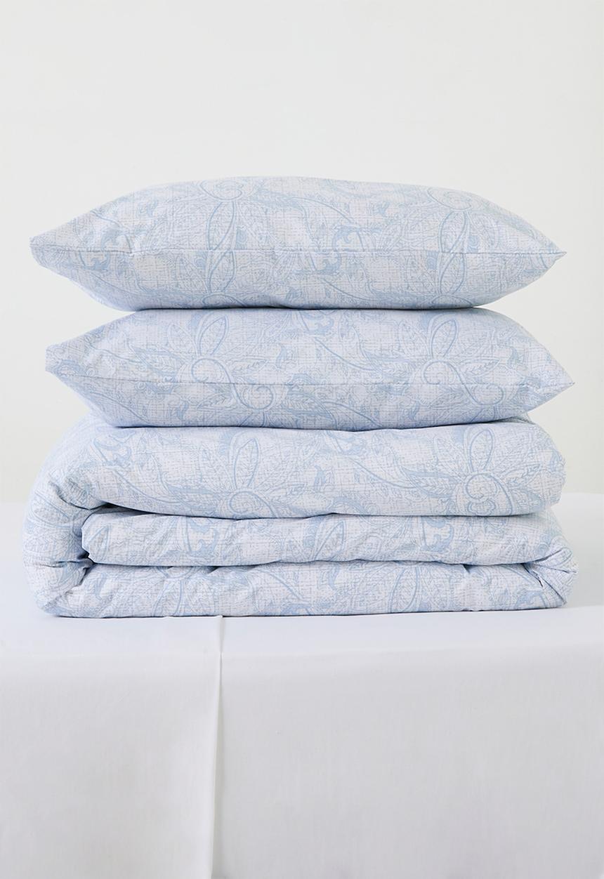 Horrockses - Paisley Texture Duvet Set - Blue