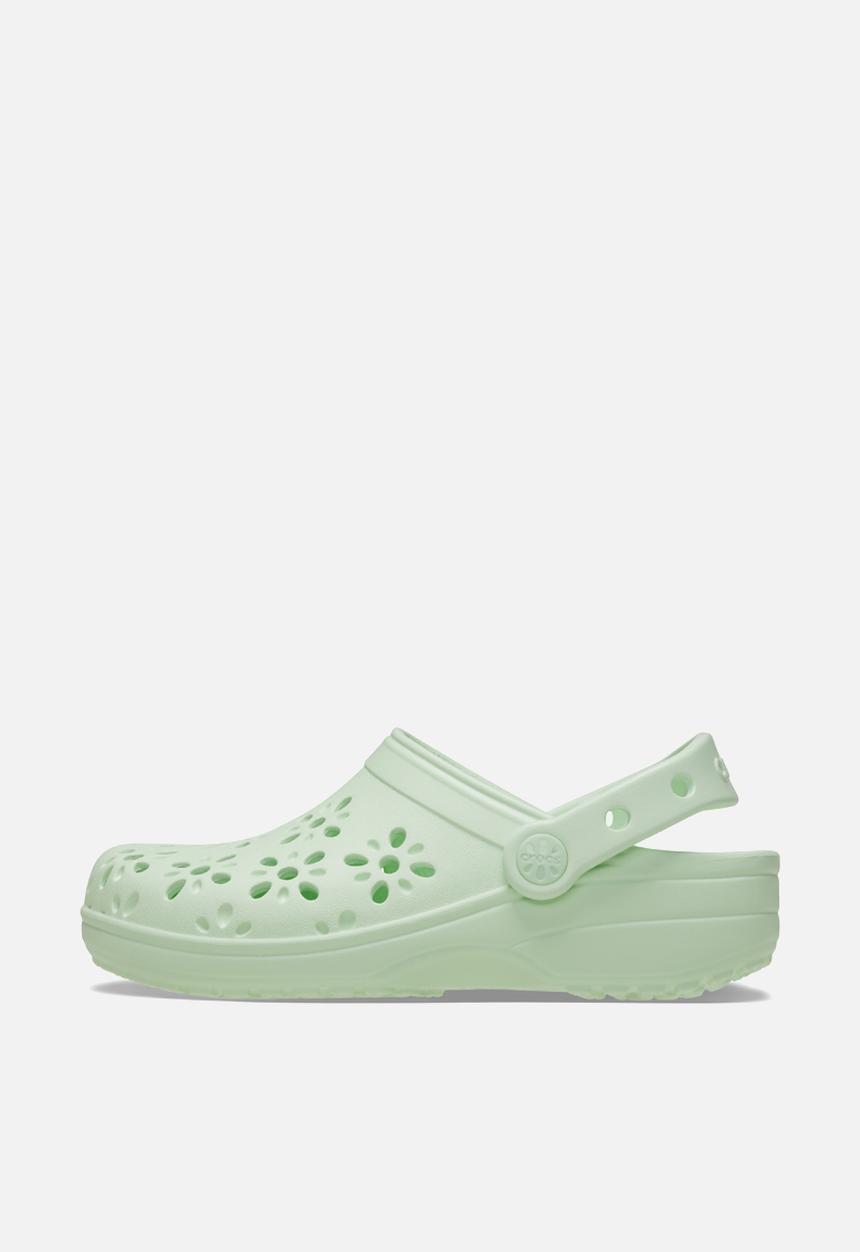 Crocs - Classic Floral Cut Out Clog K-Jade Tint