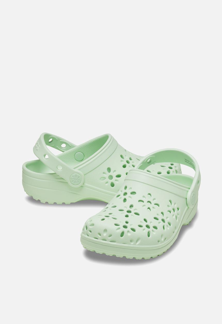 Crocs - Classic Floral Cut Out Clog K-Jade Tint