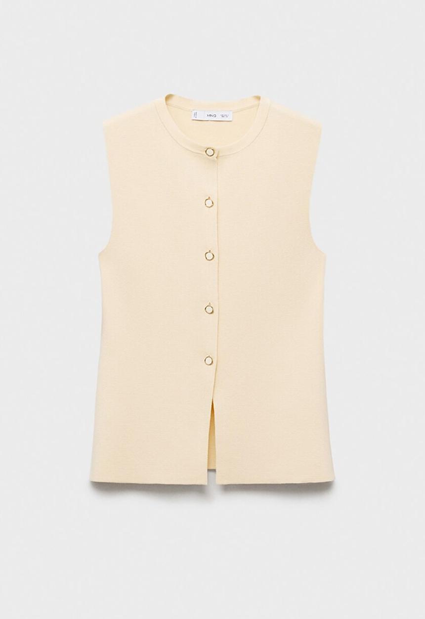 MANGO - Vest Matilda - Light Beige