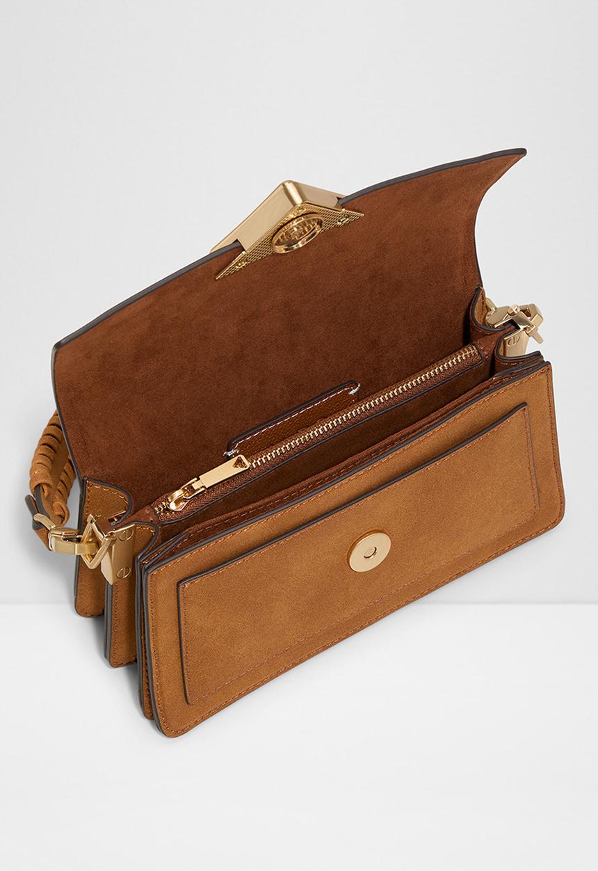 ALDO - Luxehandle hand bag - cognac