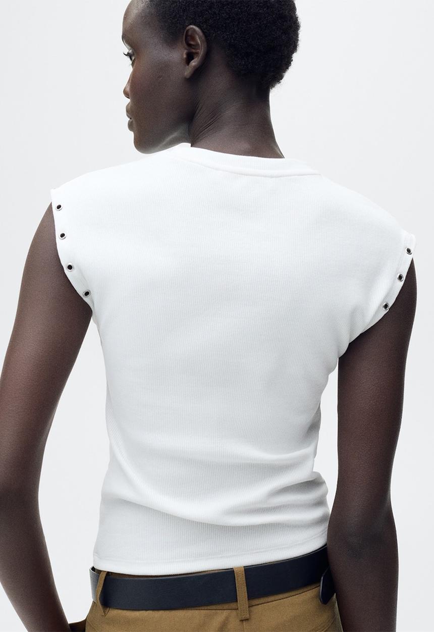 MANGO - T-Shirt Ring - White