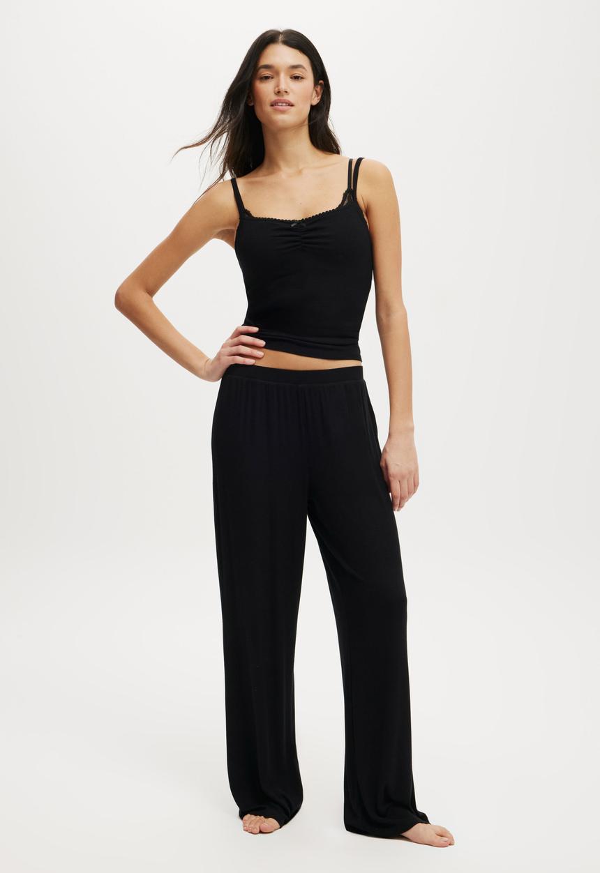 Cotton On - Sleep Recovery Wide Leg Pant - Black