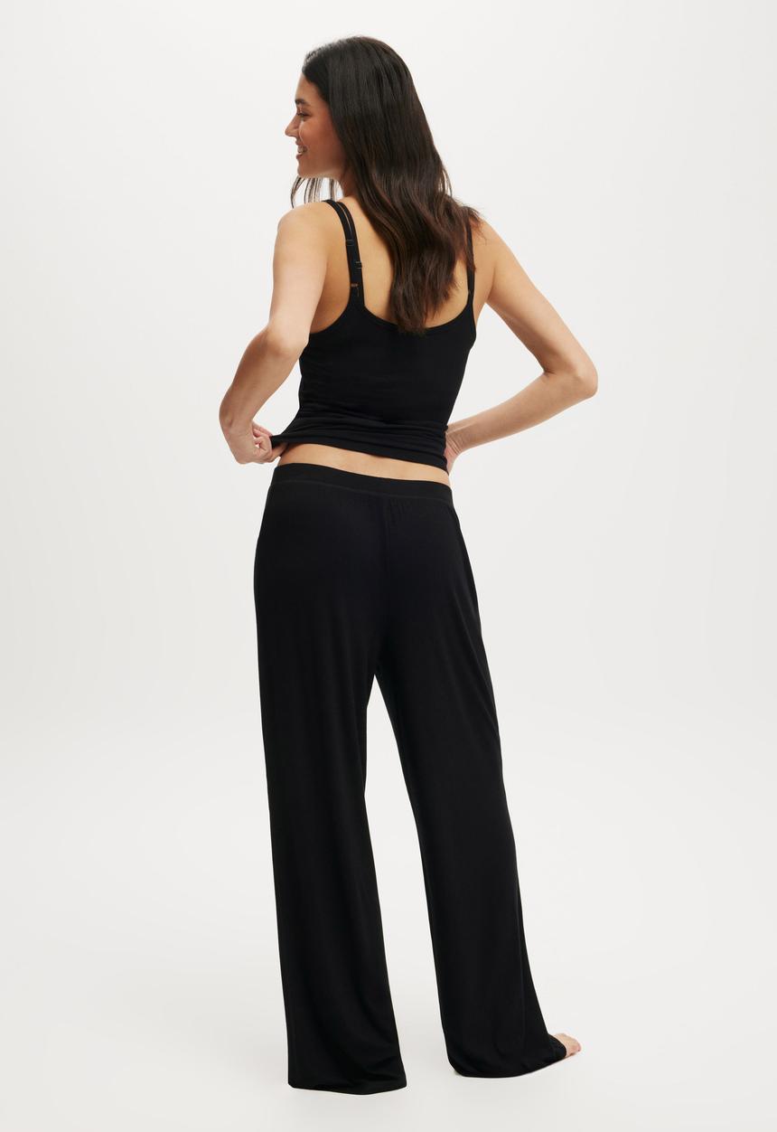 Cotton On - Sleep Recovery Wide Leg Pant - Black