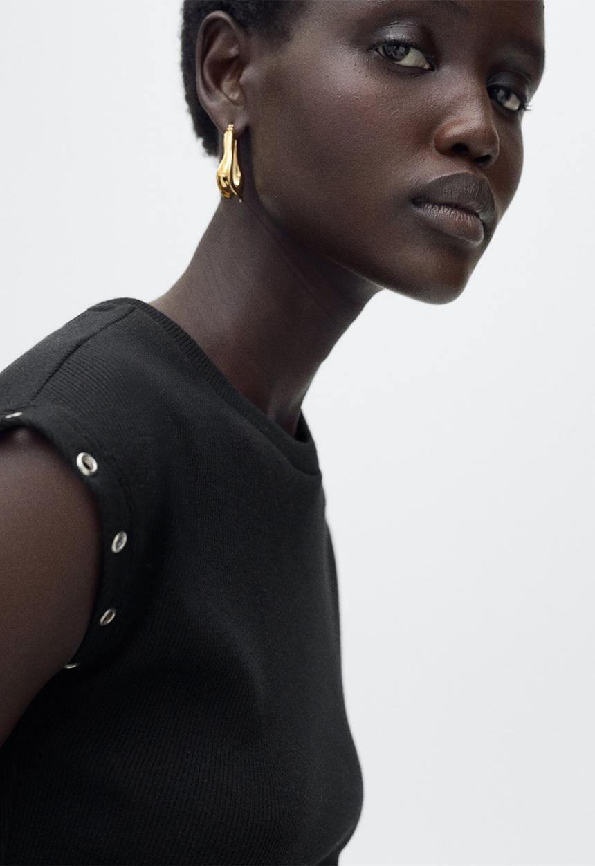 MANGO - T-shirt Ring - Black