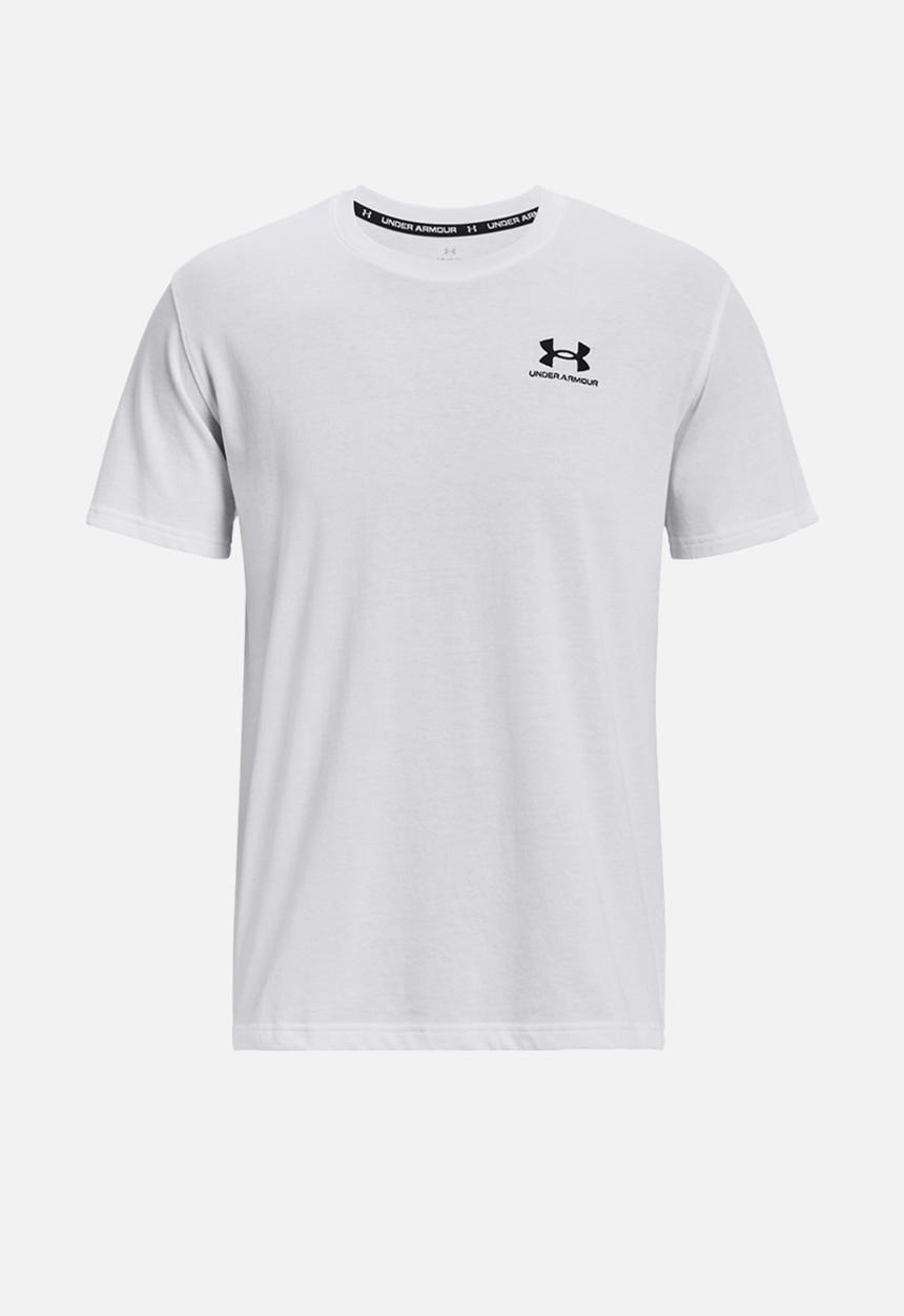 Under Armour - UA  Logo emb heavyweight short sleeve tee- white & black