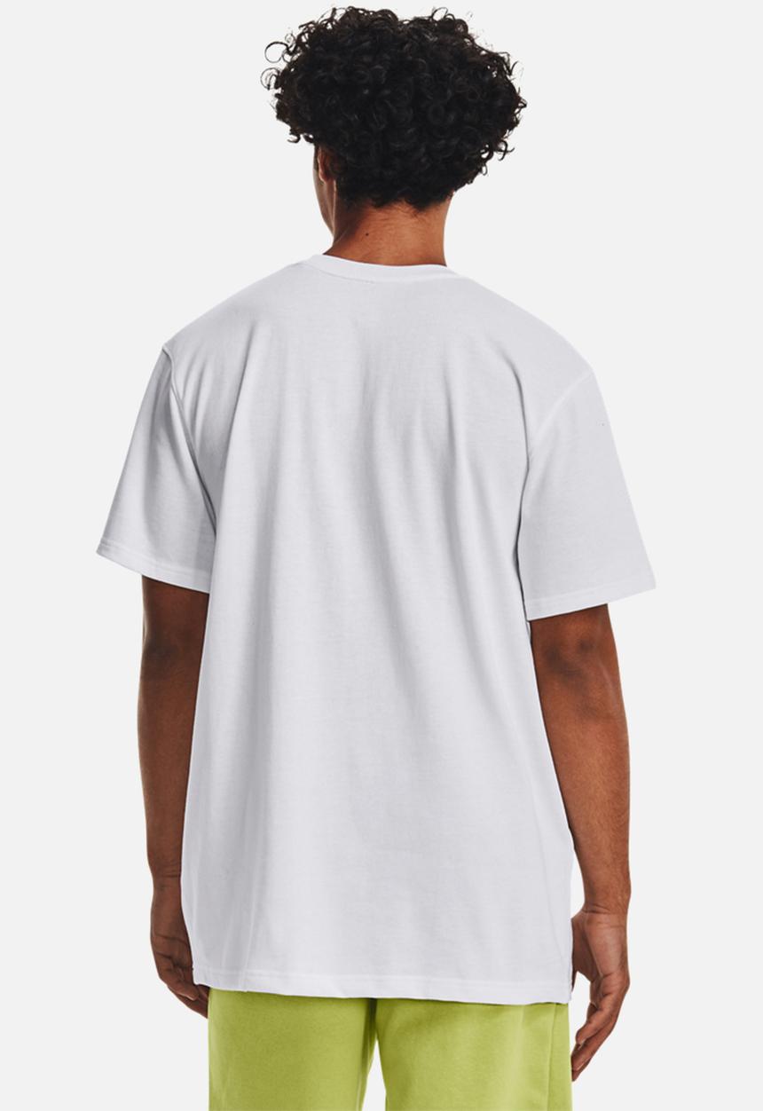 Under Armour - UA  Logo emb heavyweight short sleeve tee- white & black