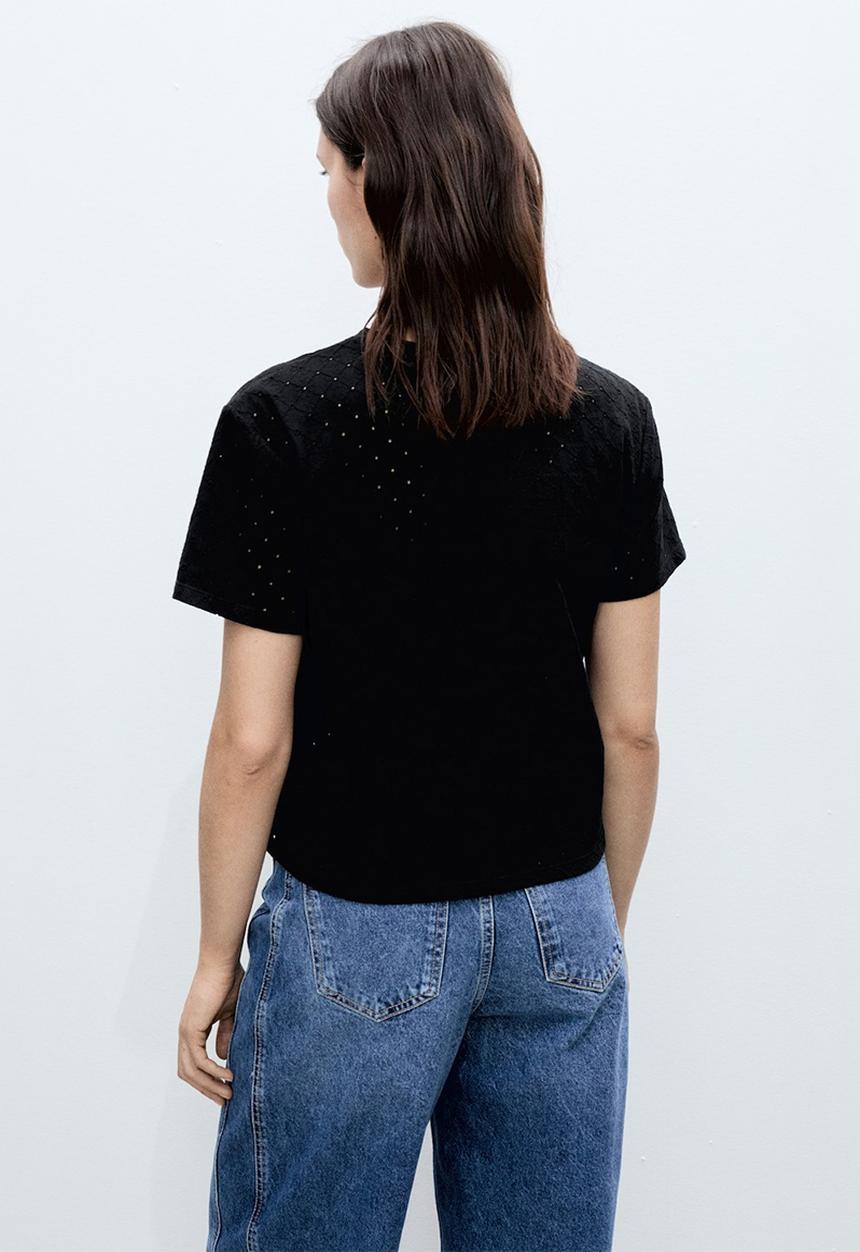 MANGO - T-shirt Jazmin - Black