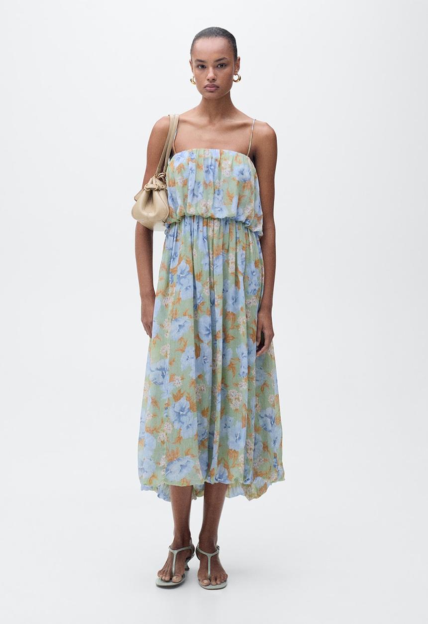 MANGO - Dress Forte - Light Pastel Green