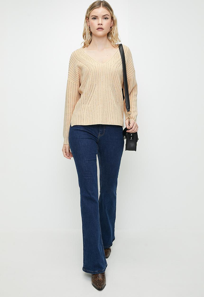 LS VN LORIEN RHINESTONE SWTR-SKINNY LATTE