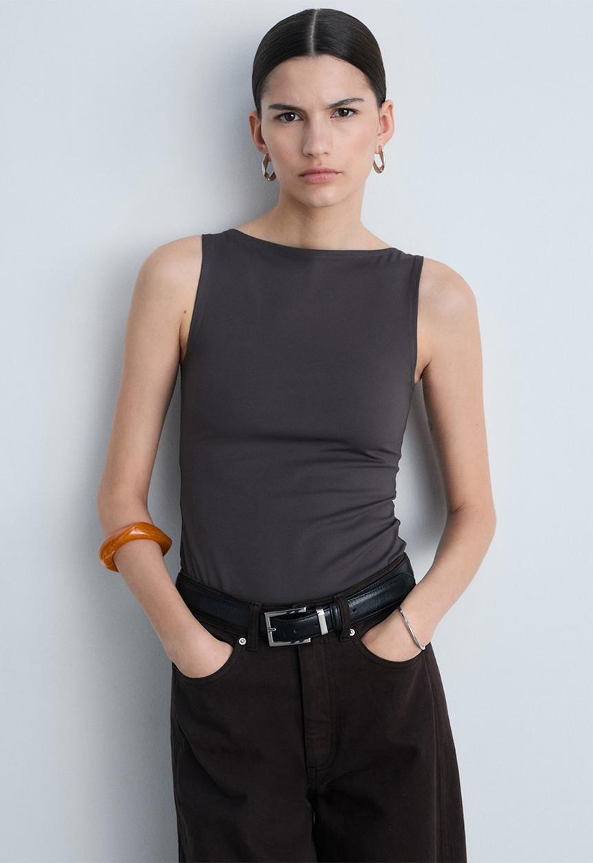 MANGO - Top Tecla - Grey
