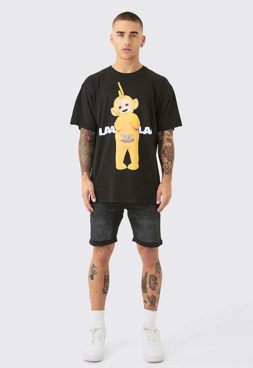 boohooMAN - Skinny Stretch Denim Shorts In Black - Black