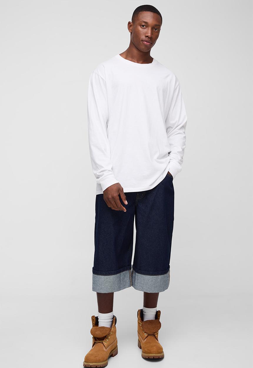 boohooMAN - Turn Up Parachute Jorts - Indigo