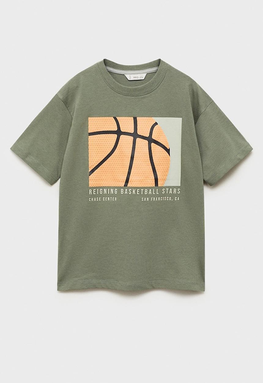 MANGO - T-shirt basket - medium green
