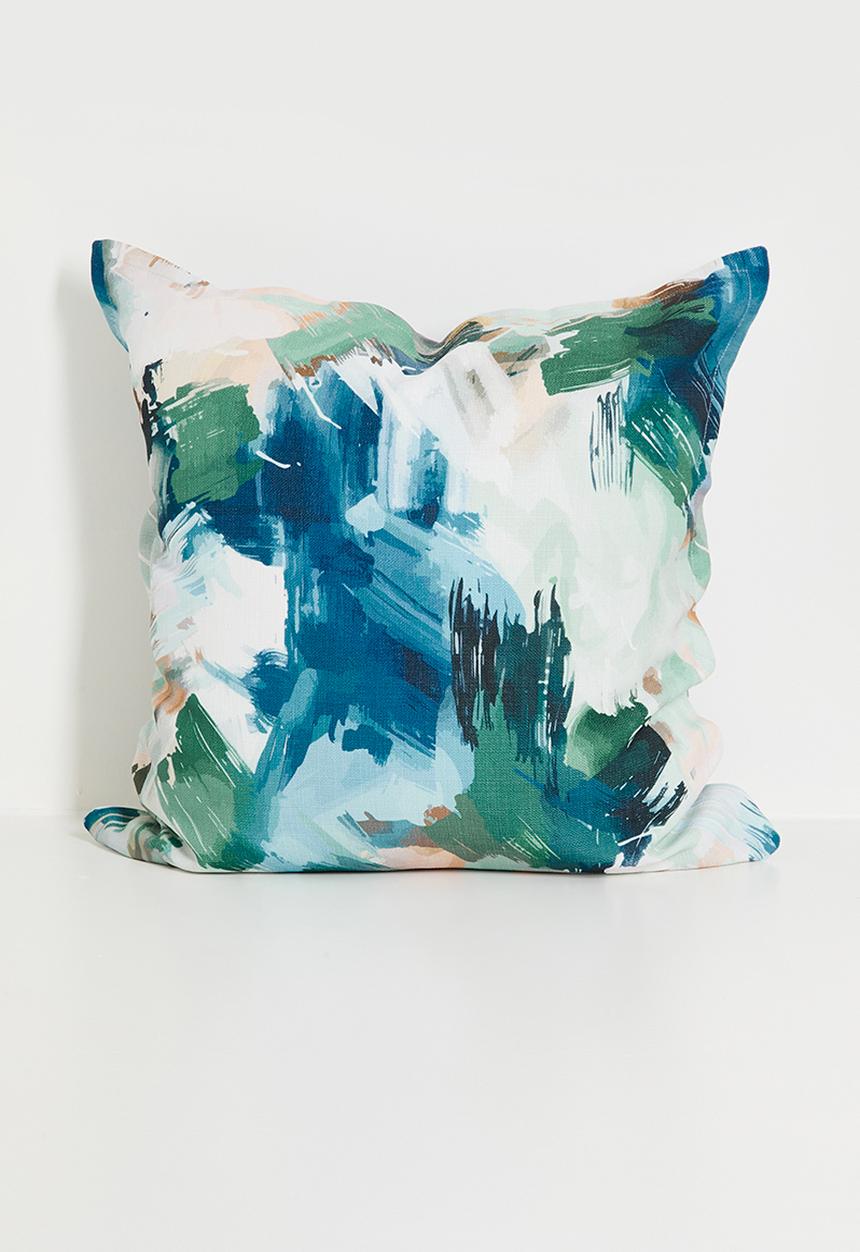 Grey Gardens - Indigo sweep cushion cover - multi